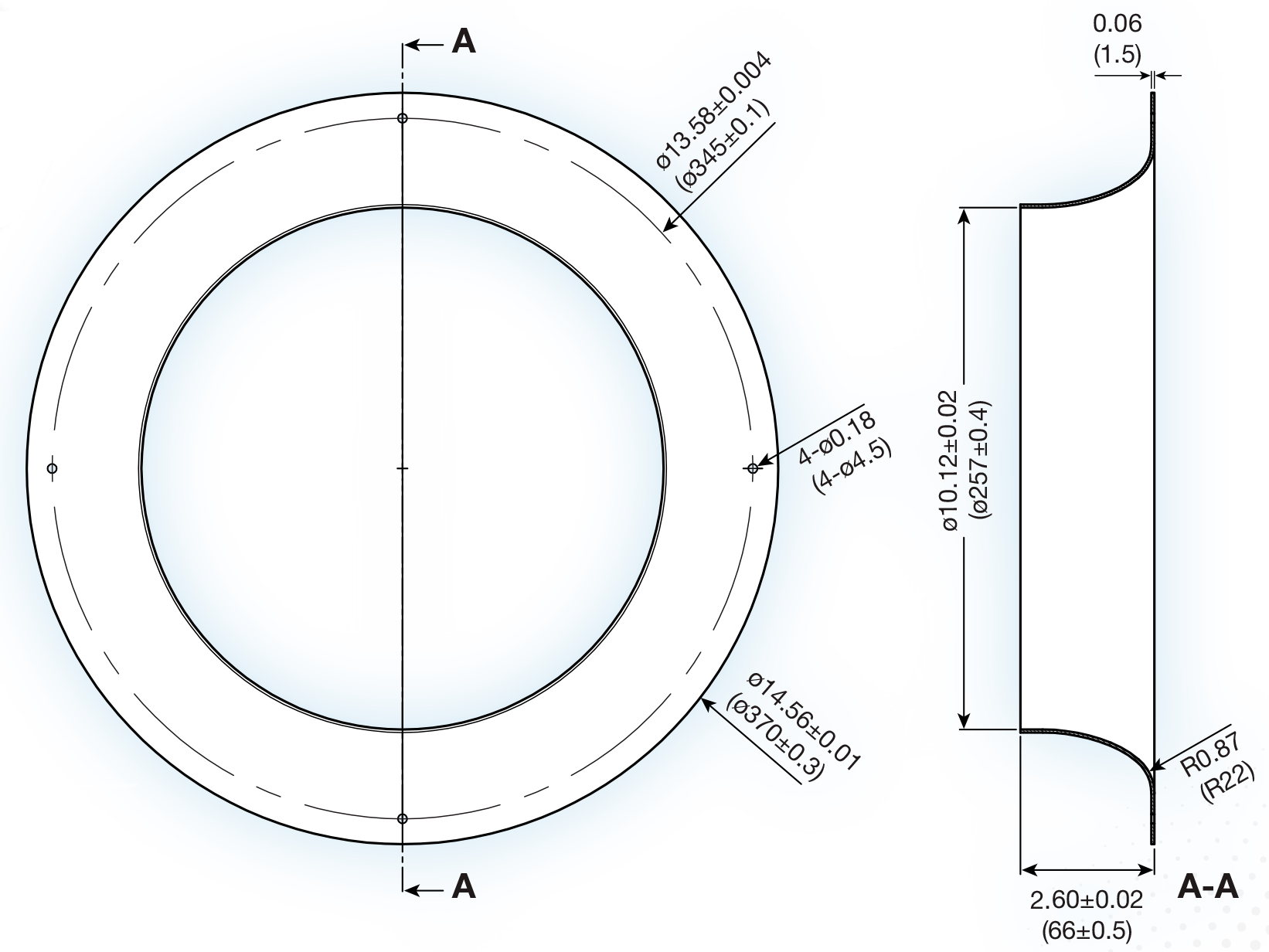 Inlet Rising Ring IR-400 Series 400mm (12.75
